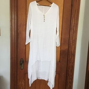 Boho Viscose Long Blouse Dress